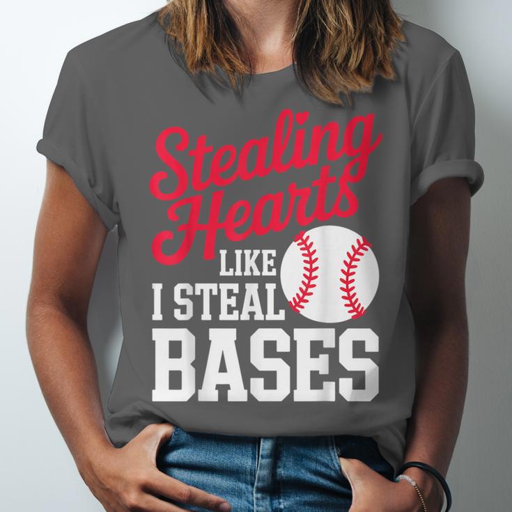Kids Stealing Hearts Cute Baseball Boys Unisex Jersey T-Shirt