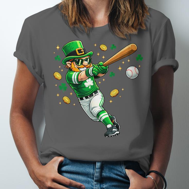Leprechaun Play Baseball St Patrick's Day Men Kid Boys Unisex Jersey T-Shirt