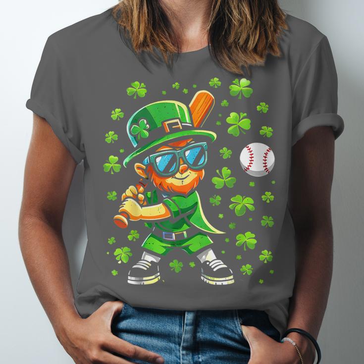 Leprechaun Playing Baseball Happy St Patricks Day Men Boys Unisex Jersey T-Shirt Leprechaun Playing Baseball Happy St Patricks Day Men Boys Unisex Jersey T-Shirt