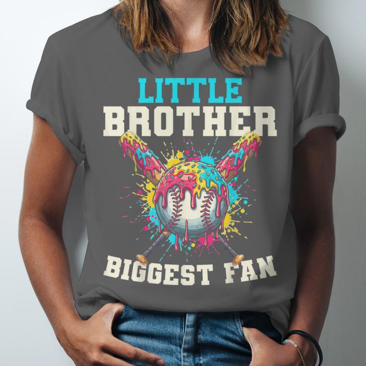 Little Brother Biggest Fan Baseball Cream Drip Crossed Bats Unisex Jersey T-Shirt Little Brother Biggest Fan Baseball Cream Drip Crossed Bats Unisex Jersey T-Shirt