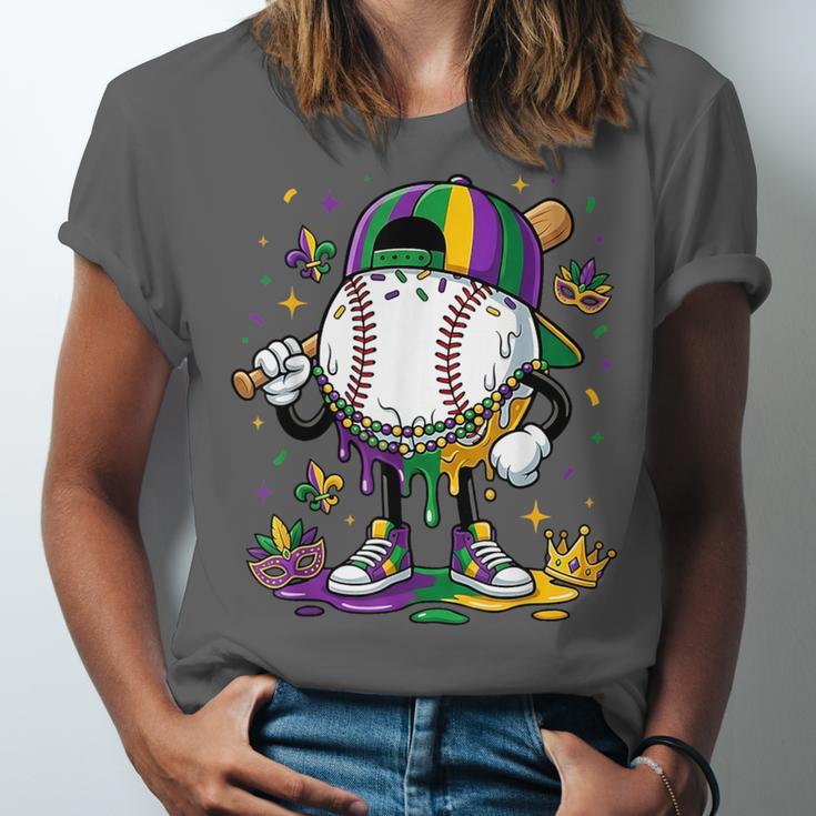 Mardi Gras Ice Cream Drip Baseball Carnival Party Mask Boys Unisex Jersey T-Shirt Mardi Gras Ice Cream Drip Baseball Carnival Party Mask Boys Unisex Jersey T-Shirt