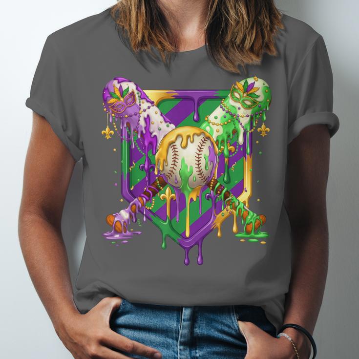 Mardi Gras Ice Cream Drip Baseball Sports For Men Women Kids Unisex Jersey T-Shirt