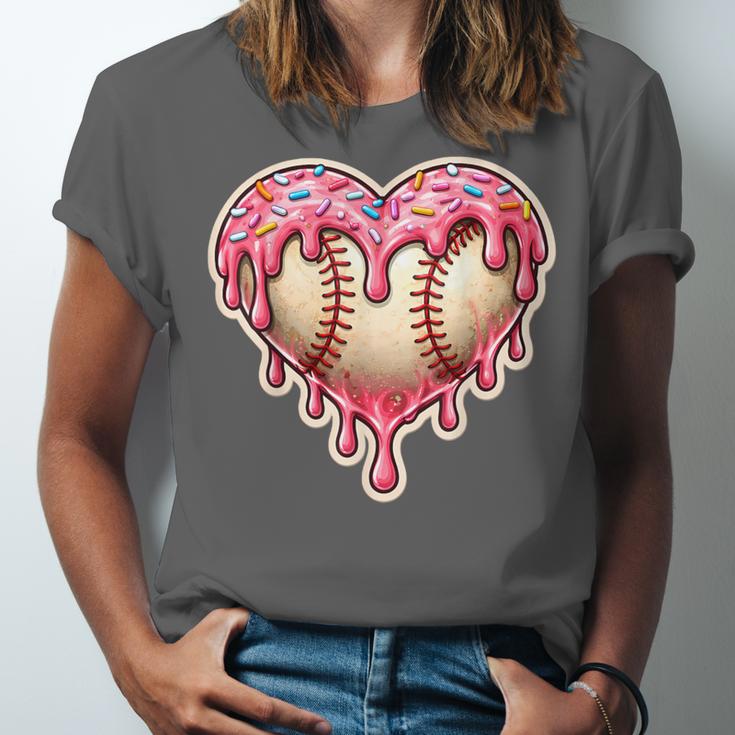 Melting Baseball Drip Heart Softball Player Lover Ice Cream Unisex Jersey T-Shirt Melting Baseball Drip Heart Softball Player Lover Ice Cream Unisex Jersey T-Shirt