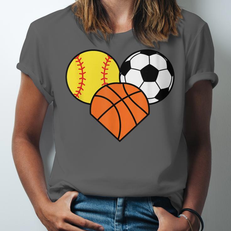 Mom Sports Heart Soccer Basketball Baseball Softball Unisex Jersey T-Shirt Mom Sports Heart Soccer Basketball Baseball Softball Unisex Jersey T-Shirt