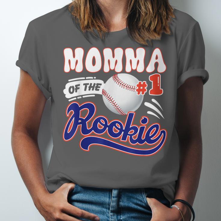 Momma Rookie Of Year 1st Birthday Baseball Theme Matching Unisex Jersey T-Shirt Momma Rookie Of Year 1st Birthday Baseball Theme Matching Unisex Jersey T-Shirt