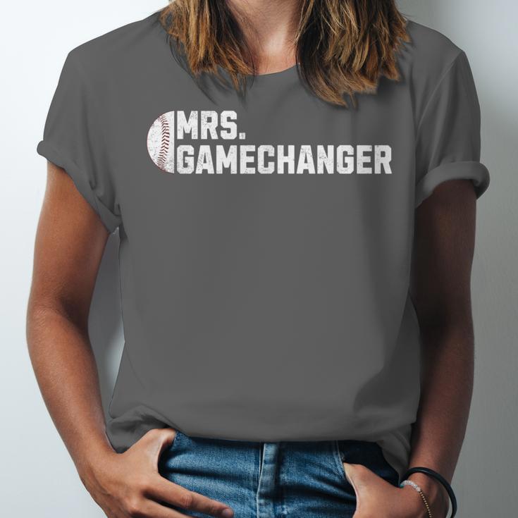 Mrs Gamechanger Baseball Scorekeeper Love Unisex Jersey T-Shirt
