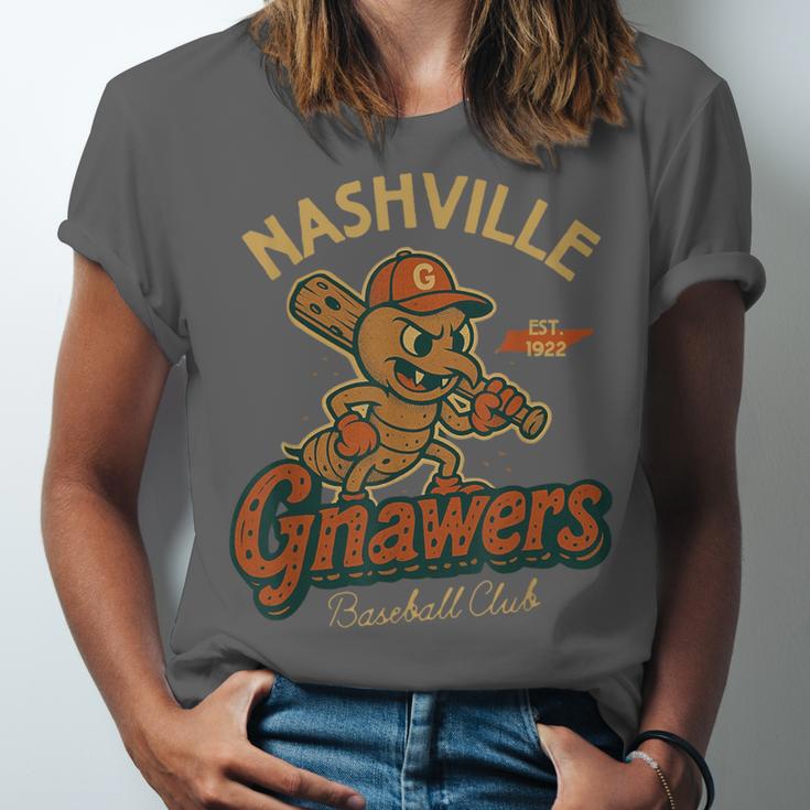 Nashville Gnawers Retro Minor League Baseball Unisex Jersey T-Shirt Nashville Gnawers Retro Minor League Baseball Unisex Jersey T-Shirt