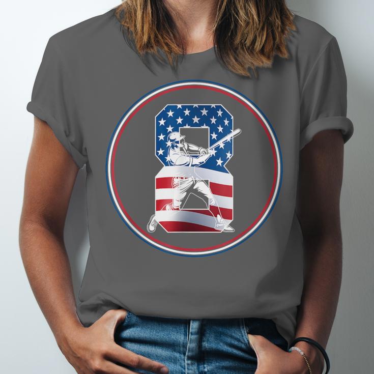 Number 8 Years Baseball 8TH Birthday Unisex Jersey T-Shirt Number 8 Years Baseball 8TH Birthday Unisex Jersey T-Shirt