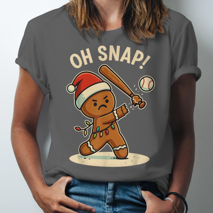 Oh Snap Gingerbreadman Baseball Christmas Men Boys Toddlers Unisex Jersey T-Shirt Oh Snap Gingerbreadman Baseball Christmas Men Boys Toddlers Unisex Jersey T-Shirt