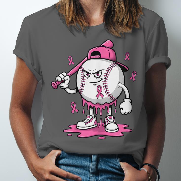 Pink Ribbon Baseball Breast Cancer Awareness Unisex Jersey T-Shirt Pink Ribbon Baseball Breast Cancer Awareness Unisex Jersey T-Shirt