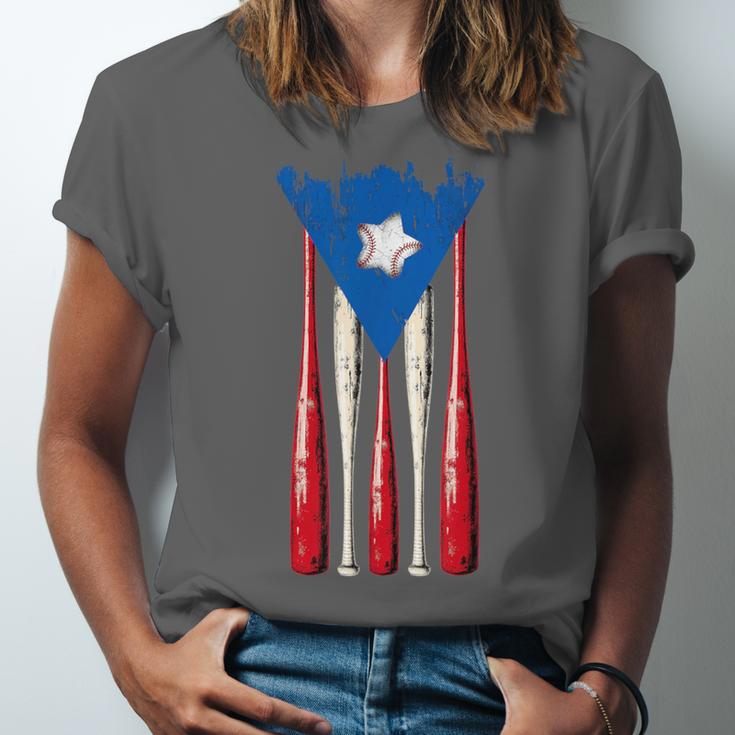 Puerto Rican Baseball Bats Puerto Rico Flag Pride BéIsbol Unisex Jersey T-Shirt Puerto Rican Baseball Bats Puerto Rico Flag Pride BéIsbol Unisex Jersey T-Shirt