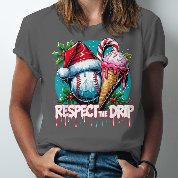 Respect The Drip Baseball Christmas Holiday Unisex Jersey T-Shirt
