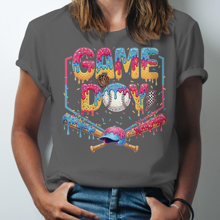Retro Game Day Baseball Ice Cream Drip For Men Boy Kids Unisex Jersey T-Shirt Retro Game Day Baseball Ice Cream Drip For Men Boy Kids Unisex Jersey T-Shirt