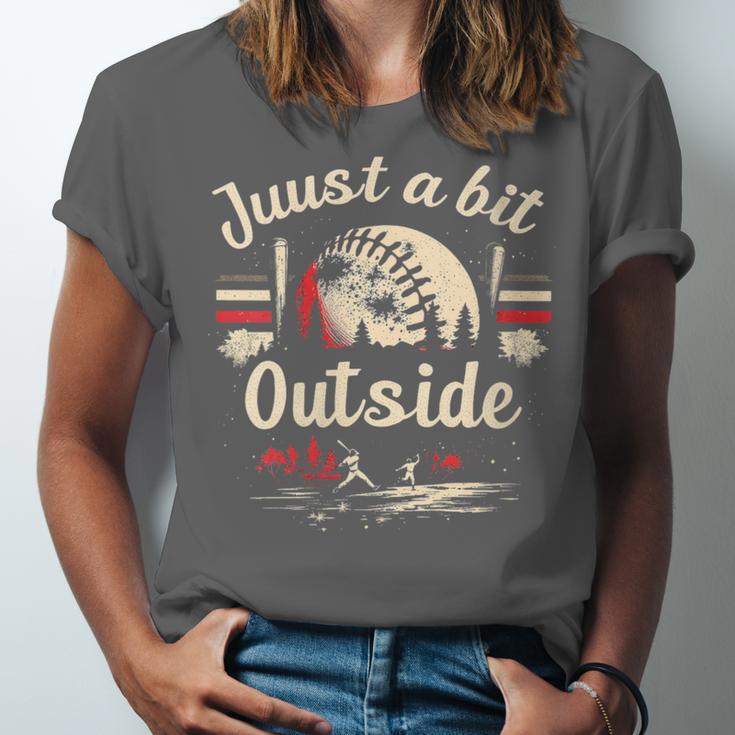 Retro Quote Just a Bit Outside Baseball Vintage Unisex Jersey T-Shirt Retro Quote Just a Bit Outside Baseball Vintage Unisex Jersey T-Shirt