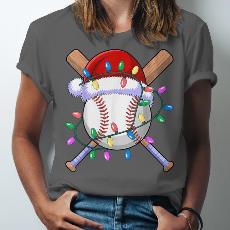 Santa Sports Christmas Baseball Player Unisex Jersey T-Shirt