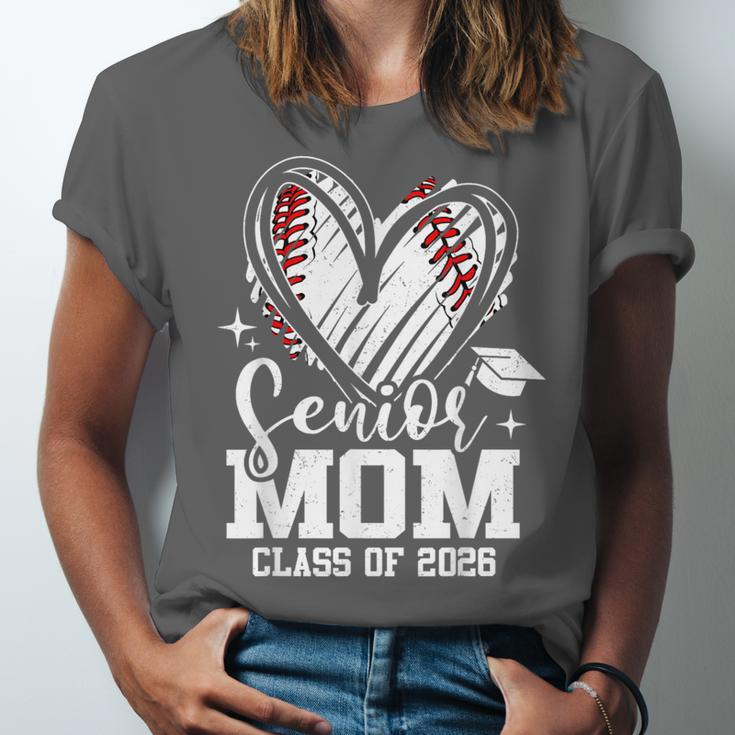 Senior Mom Class Of 2026 Baseball Graduation Heart Unisex Jersey T-Shirt