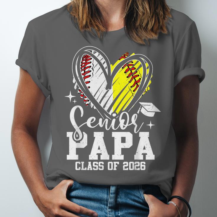 Senior Papa Class Of 2026 Baseball Softball Graduation Heart Unisex Jersey T-Shirt Senior Papa Class Of 2026 Baseball Softball Graduation Heart Unisex Jersey T-Shirt