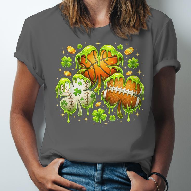 Shamrock Basketball Baseball Drip St Patrick's Day Boys Men Unisex Jersey T-Shirt Shamrock Basketball Baseball Drip St Patrick's Day Boys Men Unisex Jersey T-Shirt
