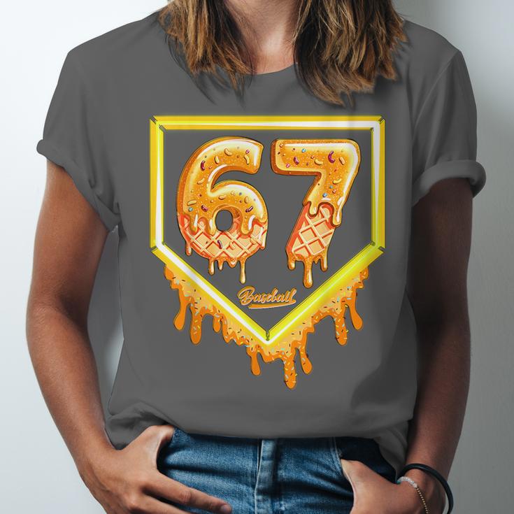 Six Seven 67 Meme Gen Alpha Slang Baseball 101 Unisex Jersey T-Shirt