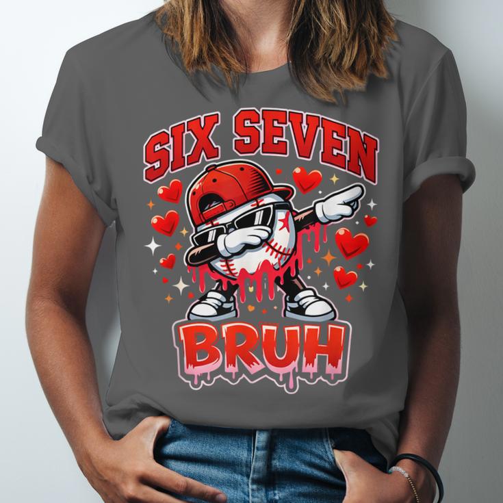 Six Seven Bruh Baseball Cool Valentine’s Day Teens Boys Unisex Jersey T-Shirt