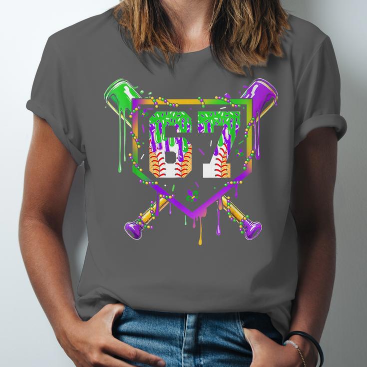 Six Seven Mardi Gras Baseball Sports Party Unisex Jersey T-Shirt Six Seven Mardi Gras Baseball Sports Party Unisex Jersey T-Shirt