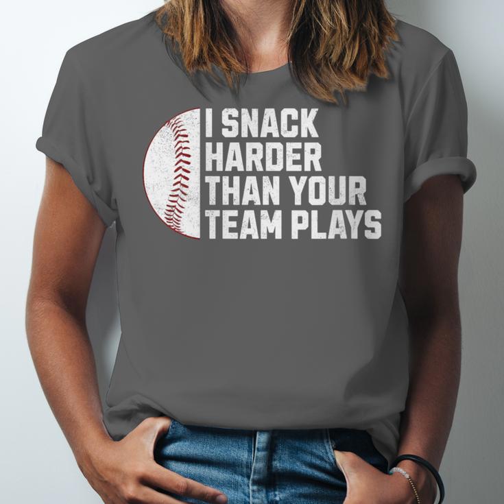I Snack Harder Than Your Team Plays Baseball Men Women Unisex Jersey T-Shirt I Snack Harder Than Your Team Plays Baseball Men Women Unisex Jersey T-Shirt