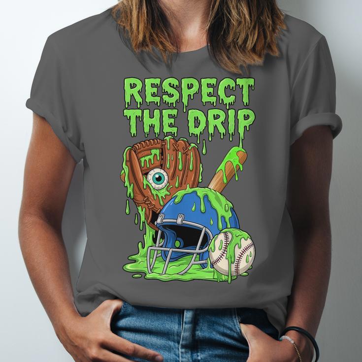Spooky Zombie Respect The Drip Baseball Halloween Unisex Jersey T-Shirt Spooky Zombie Respect The Drip Baseball Halloween Unisex Jersey T-Shirt
