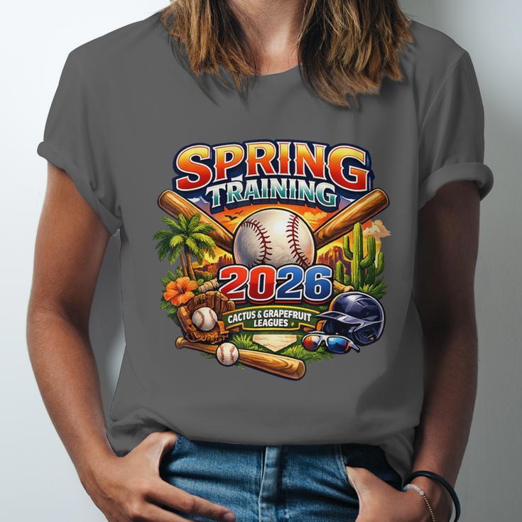 Spring Training 2026 Baseball Fan Retro Palm Cactus Unisex Jersey T-Shirt Spring Training 2026 Baseball Fan Retro Palm Cactus Unisex Jersey T-Shirt
