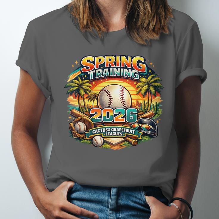 Spring Training 2026 Retro Baseball Palm Cactus Unisex Jersey T-Shirt