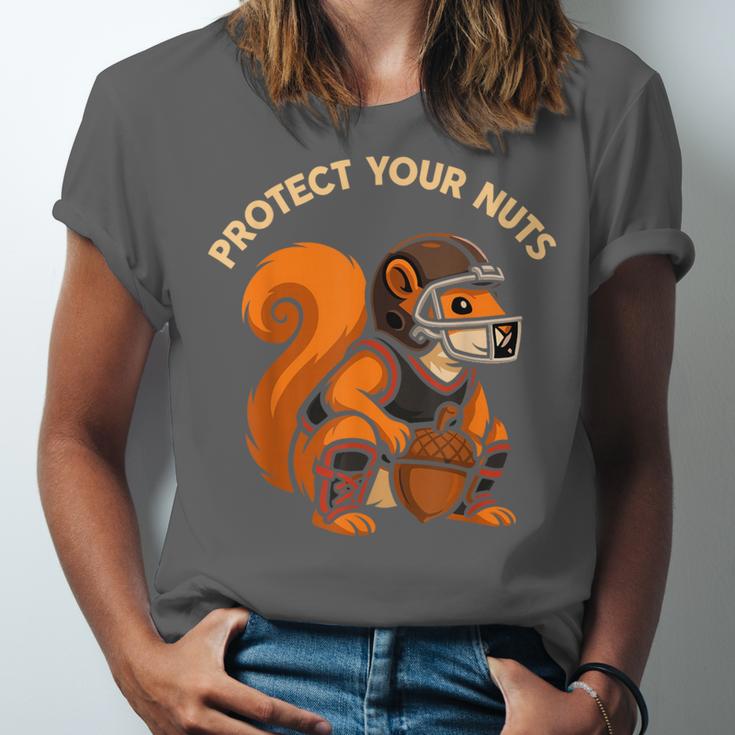 Squirell Baseball Catcher Player Joke Tee Protect Your Nuts Unisex Jersey T-Shirt Squirell Baseball Catcher Player Joke Tee Protect Your Nuts Unisex Jersey T-Shirt