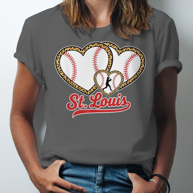 St Louis Leopard Heart Baseball Batter Boys Fan Unisex Jersey T-Shirt St Louis Leopard Heart Baseball Batter Boys Fan Unisex Jersey T-Shirt