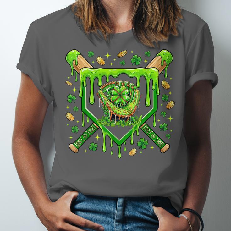 St Patricks Day Baseball Ice Cream Shamrock Baseball Player Unisex Jersey T-Shirt St Patricks Day Baseball Ice Cream Shamrock Baseball Player Unisex Jersey T-Shirt