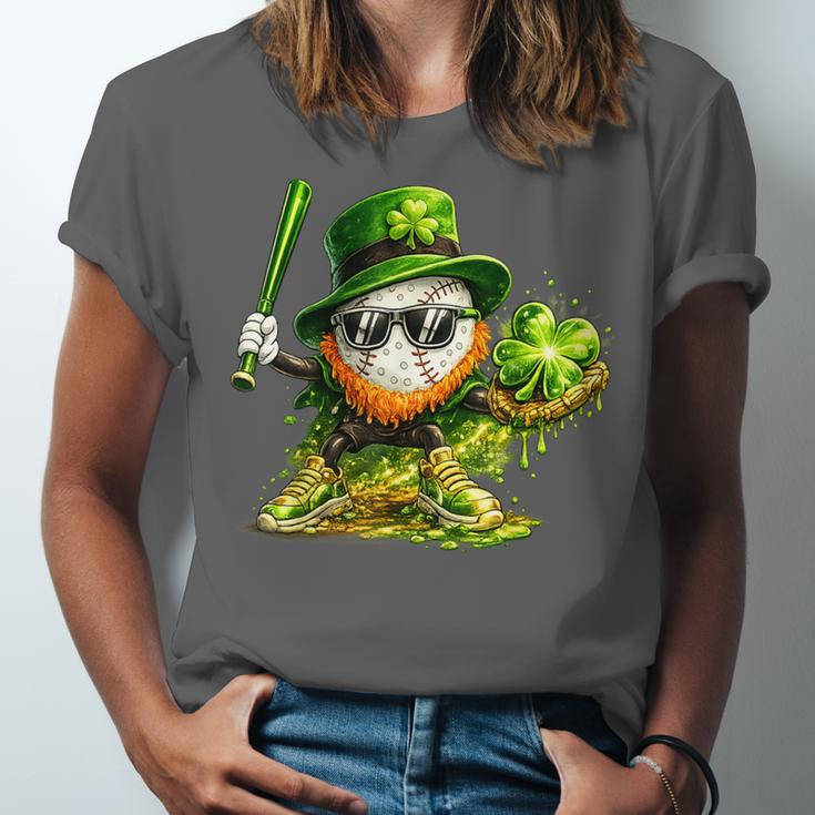 St Patrick’s Day Baseball Shamrock Player Unisex Jersey T-Shirt