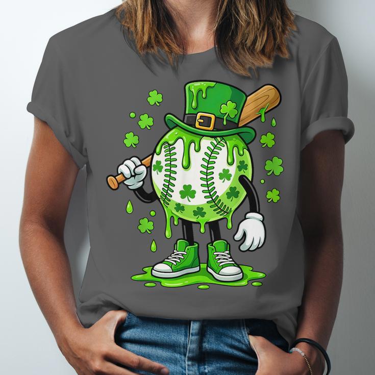 St Patricks Day Shamrock Baseball Drip Icecream Irish Boys Unisex Jersey T-Shirt St Patricks Day Shamrock Baseball Drip Icecream Irish Boys Unisex Jersey T-Shirt