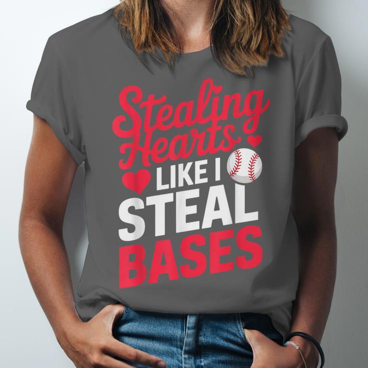 Stealing Hearts Like I Steal Bases Cute Baseball Valentine Unisex Jersey T-Shirt Stealing Hearts Like I Steal Bases Cute Baseball Valentine Unisex Jersey T-Shirt