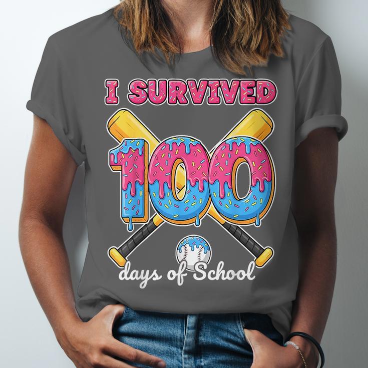 I Survived 100 Days Of School Baseball Cream Drip Boys Unisex Jersey T-Shirt I Survived 100 Days Of School Baseball Cream Drip Boys Unisex Jersey T-Shirt