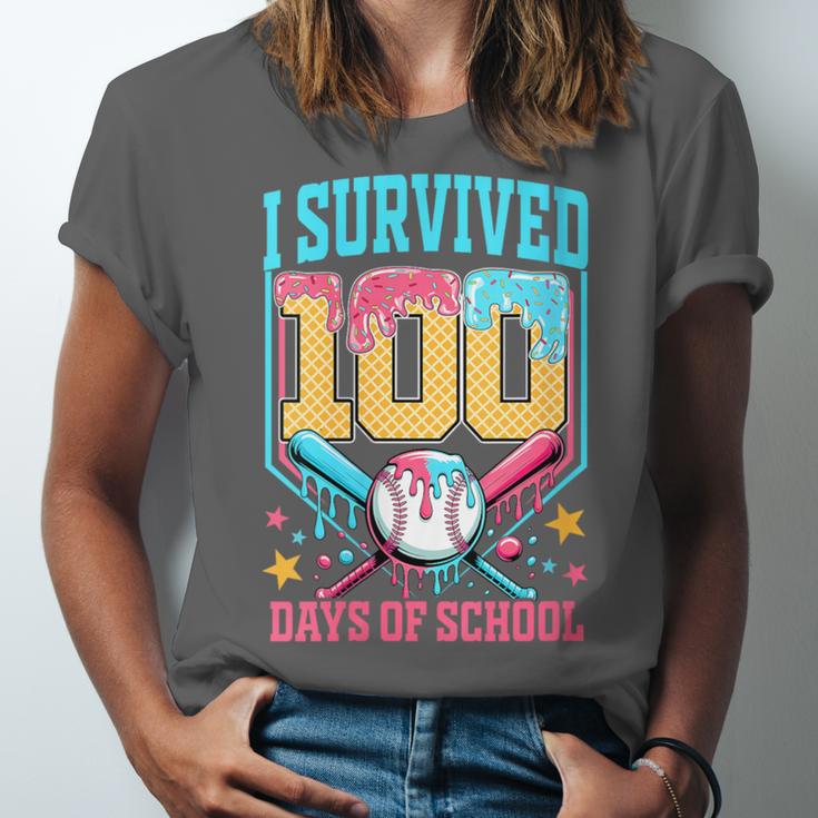 I Survived 100 Days Of School Baseball Drip Students Teacher Unisex Jersey T-Shirt I Survived 100 Days Of School Baseball Drip Students Teacher Unisex Jersey T-Shirt