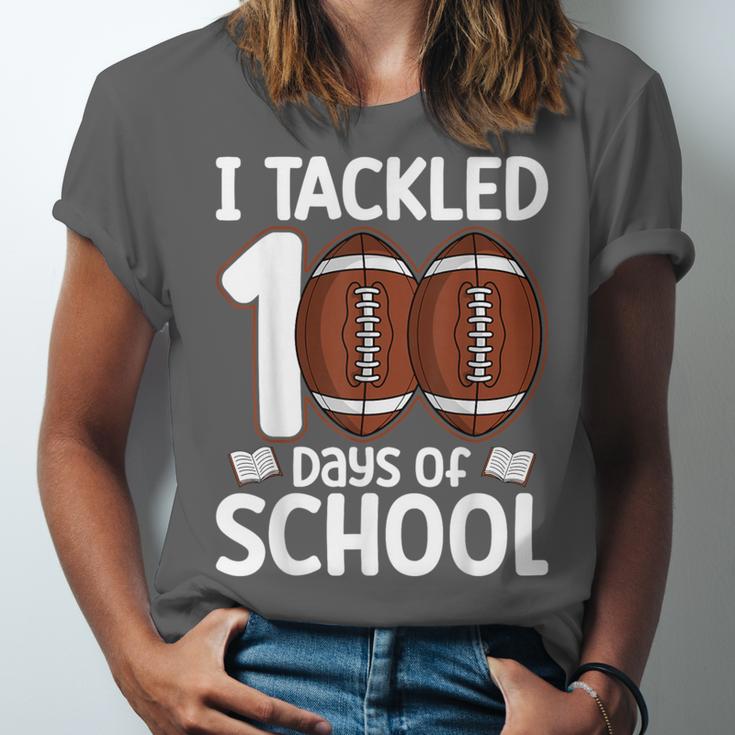 I Tackled 100 Days Of School Baseball Player Kids Teacher Unisex Jersey T-Shirt I Tackled 100 Days Of School Baseball Player Kids Teacher Unisex Jersey T-Shirt
