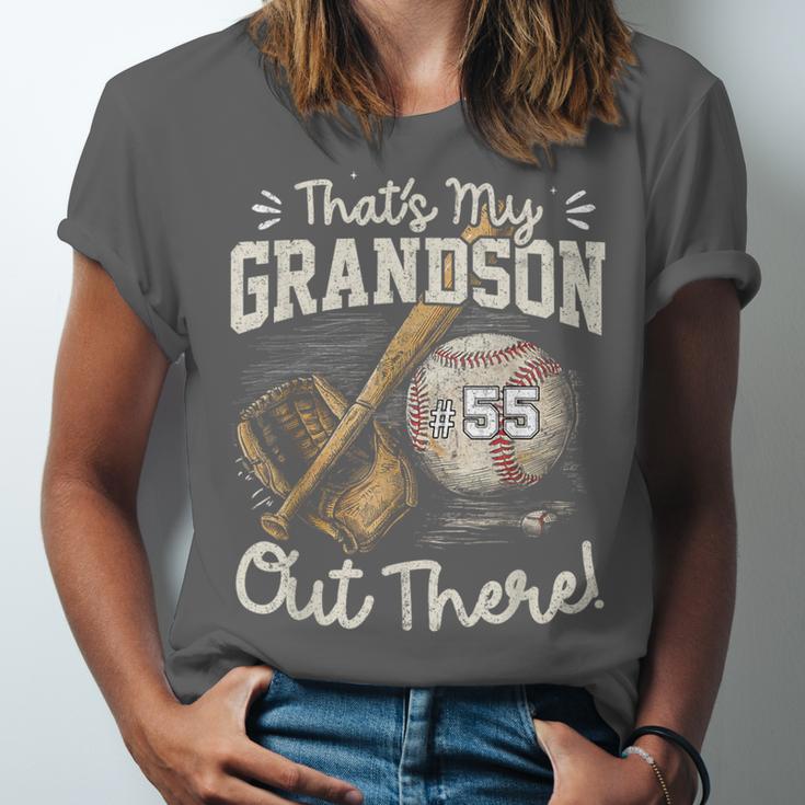 That's My Grandson Out There Jersey Number 55 Baseball Unisex Jersey T-Shirt