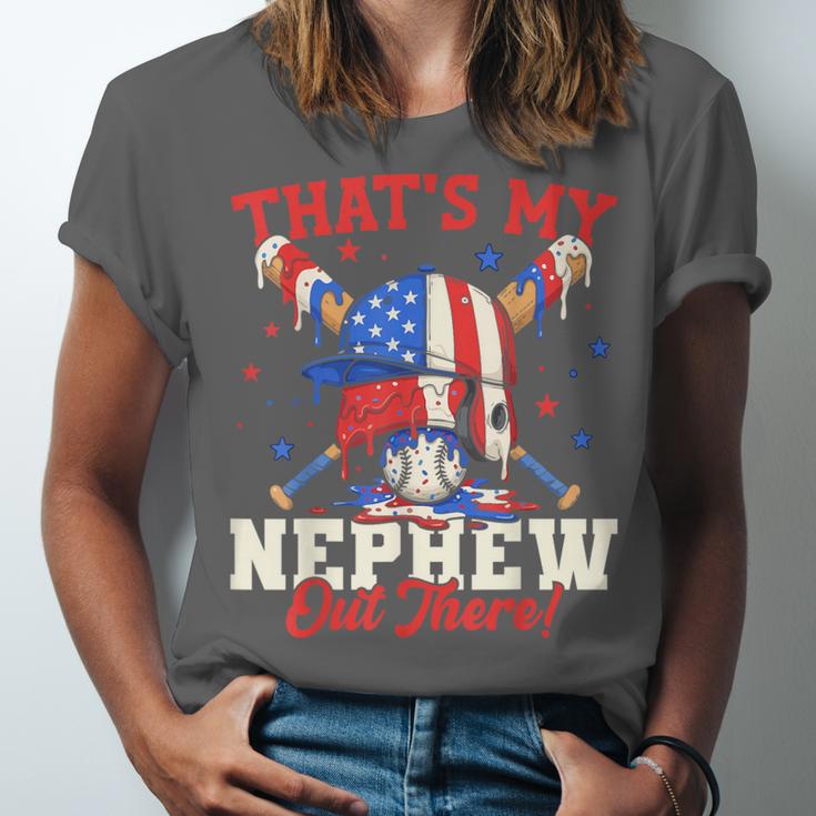 That's My Nephew Out There Baseball Cream Drip Crossed Bat Unisex Jersey T-Shirt