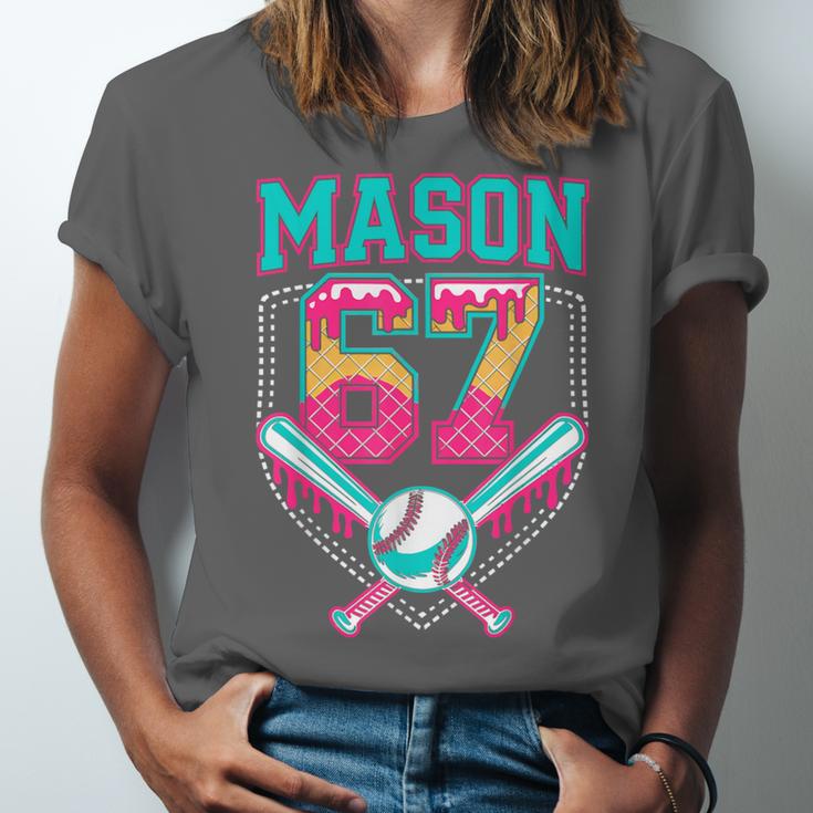 Trendy Mason 67 Mem Ice Cream Drip Baseball Birthday Costume Unisex Jersey T-Shirt