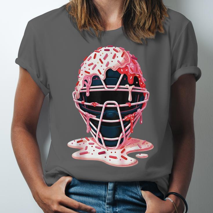 Valentine Baseball Catcher Mask Ice Cream Drip Tee For Boys Unisex Jersey T-Shirt Valentine Baseball Catcher Mask Ice Cream Drip Tee For Boys Unisex Jersey T-Shirt