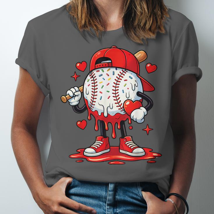 Valentine Baseball Drip Ice Cream Youth Boys Couples Unisex Jersey T-Shirt Valentine Baseball Drip Ice Cream Youth Boys Couples Unisex Jersey T-Shirt