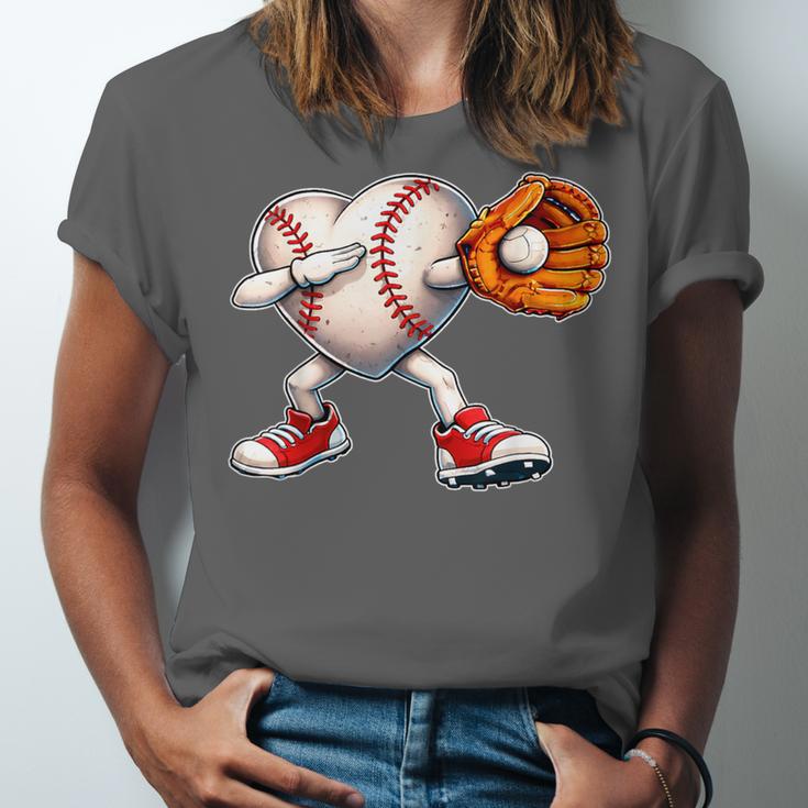 Valentine Baseball Heart Sport Love Valentines Day Boys Kids Unisex Jersey T-Shirt