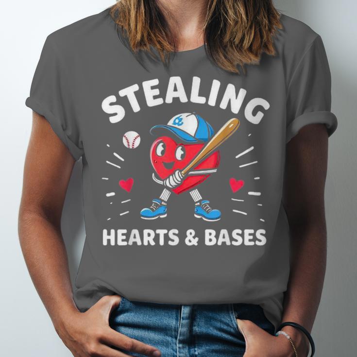 Valentines Day Baseball Stealing Hearts Bases Boys Kids Men Unisex Jersey T-Shirt Valentines Day Baseball Stealing Hearts Bases Boys Kids Men Unisex Jersey T-Shirt