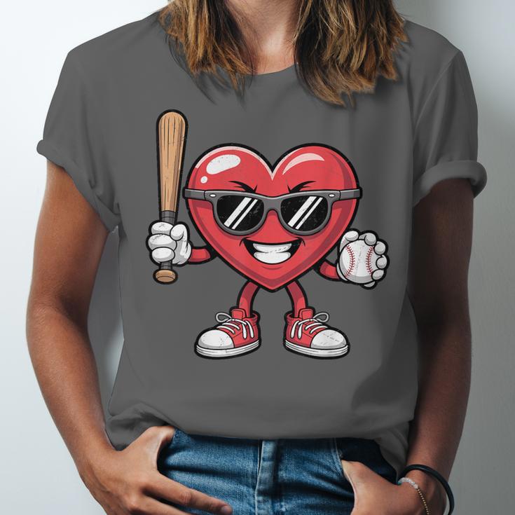 Valentines Day Heart Playing Baseball Boys Men Kids Girls Unisex Jersey T-Shirt Valentines Day Heart Playing Baseball Boys Men Kids Girls Unisex Jersey T-Shirt