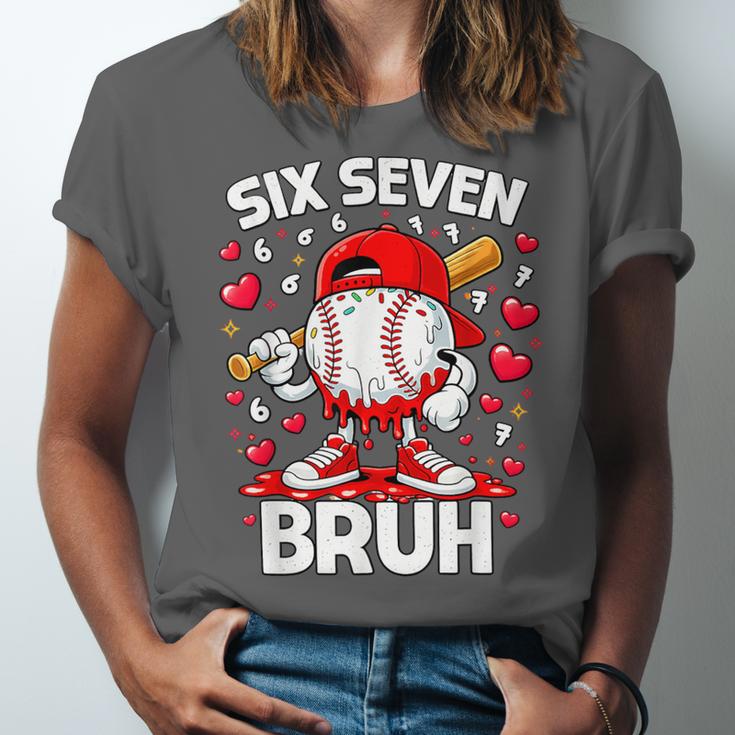 Valentines Day Six Seven Bruh 6 7 Meme Baseball Drip Boys Unisex Jersey T-Shirt