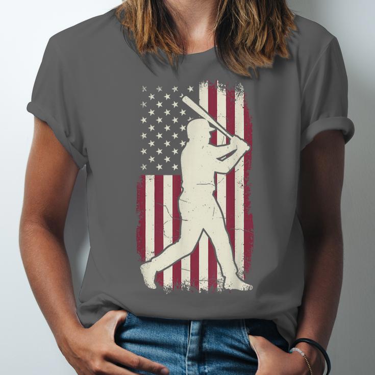 Vintage American Flag Baseball Batter Patriotic Home Run Unisex Jersey T-Shirt Vintage American Flag Baseball Batter Patriotic Home Run Unisex Jersey T-Shirt