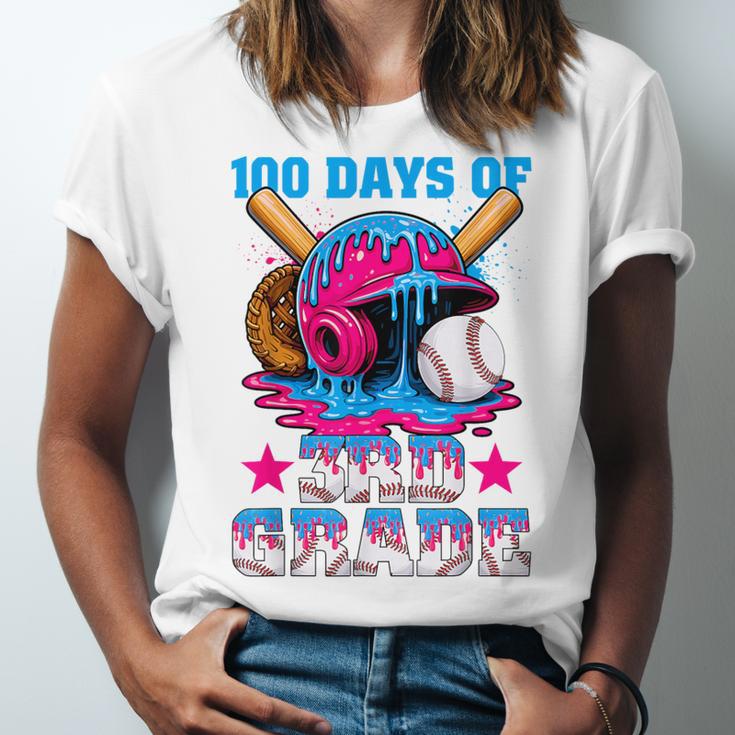 100 Days Of 3rd Grade Baseball 100th Day Of School Boys Kids Unisex Jersey T-Shirt