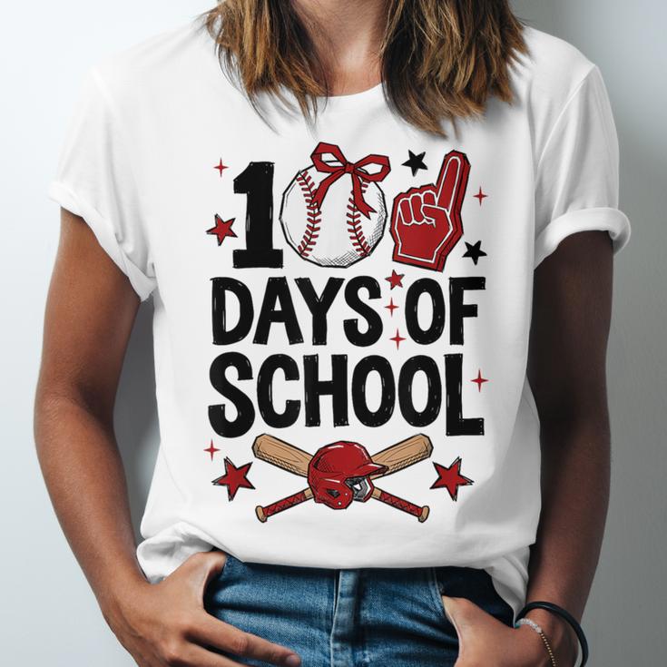 100 Days Of School Coquette Bow Baseball 100th Day Girl Kid Unisex Jersey T-Shirt 100 Days Of School Coquette Bow Baseball 100th Day Girl Kid Unisex Jersey T-Shirt